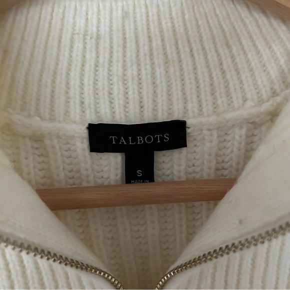 Talbots Colorblock Ribbed Zip Sweater – Size S - Picture 5 of 6